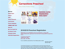 Tablet Screenshot of cornerstonepreschoolal.com